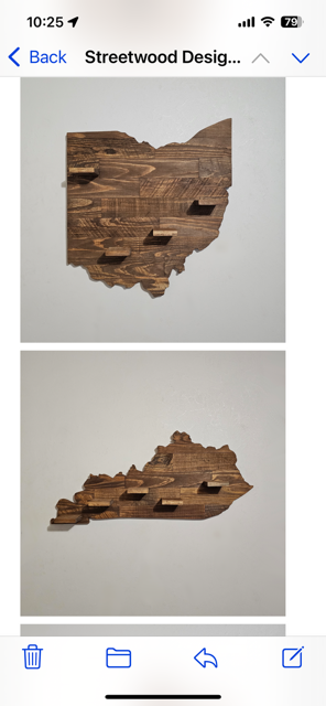 Ohio & Kentucky State Signs with Shelves photo review