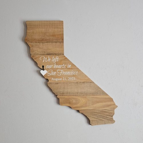 Streetwood Design California State Wood Sign Cutout Wall Art Decor