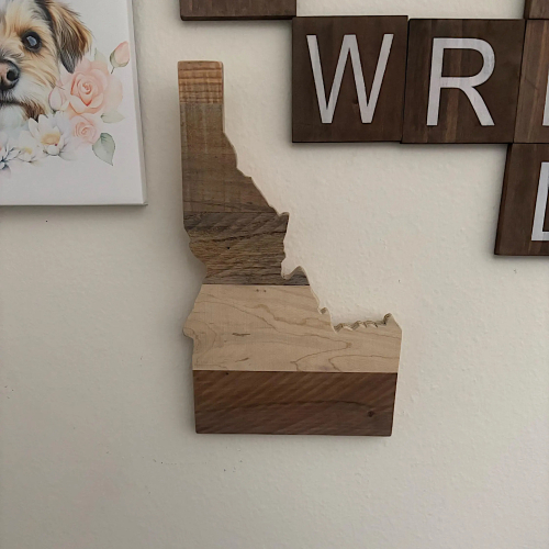 Idaho Wooden State Signs Cutouts Plaques Wall Art Decor