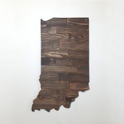 Streetwood Design Indiana State Wood Signs Cutout Wall Art Decor
