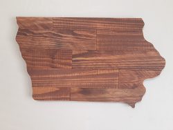 Streetwood Design Iowa State Wood Signs Cutout Wall Art Decor