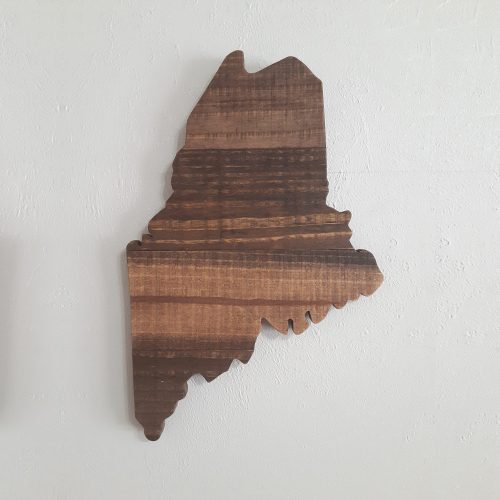 Streetwood Design Maine State Wood Signs Cutout Wall Art Decor