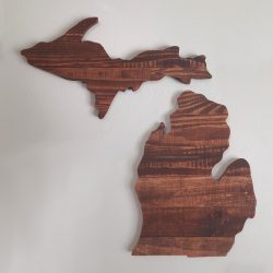 Streetwood Design Michigan State Wood Signs Cutout Wall Art Decor