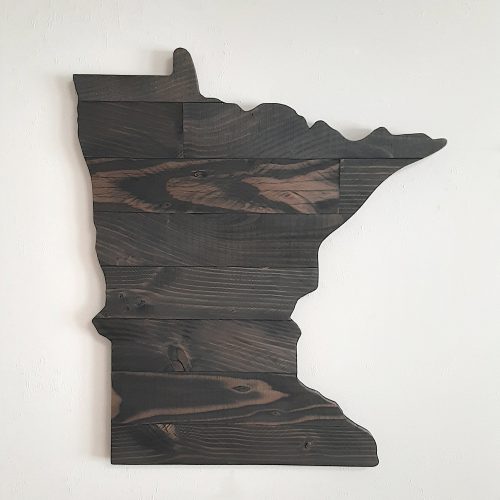 Streetwood Design Minnesota State Wood Signs Cutout Wall Art Decor