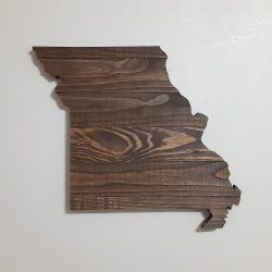 Streetwood Design Missouri State Wood Signs Cutout Wall Art Decor