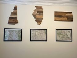 Streetwood Design New Hampshire Illinois Kansas State Wood Signs Cutout Wall Art Decor