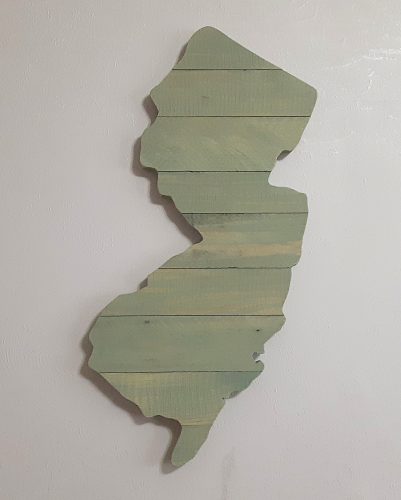 Streetwood Design New Jersey State Wood Sign Cutout Wall Art Decor