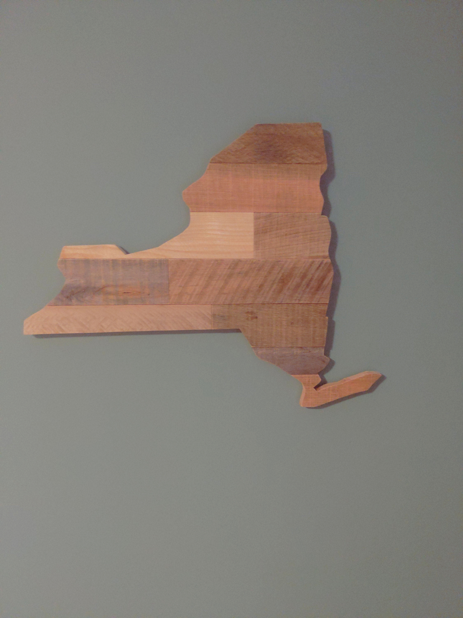 Streetwood Design New York Wood State Sign Cutout Wall Art Decor