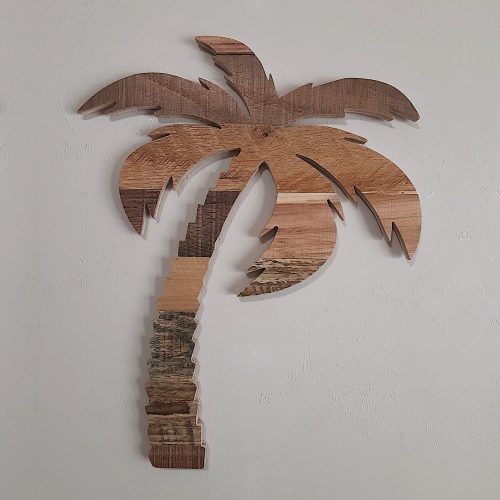 Streetwood Design Palm Tree Wood Sign Cutout Wall Art Decor