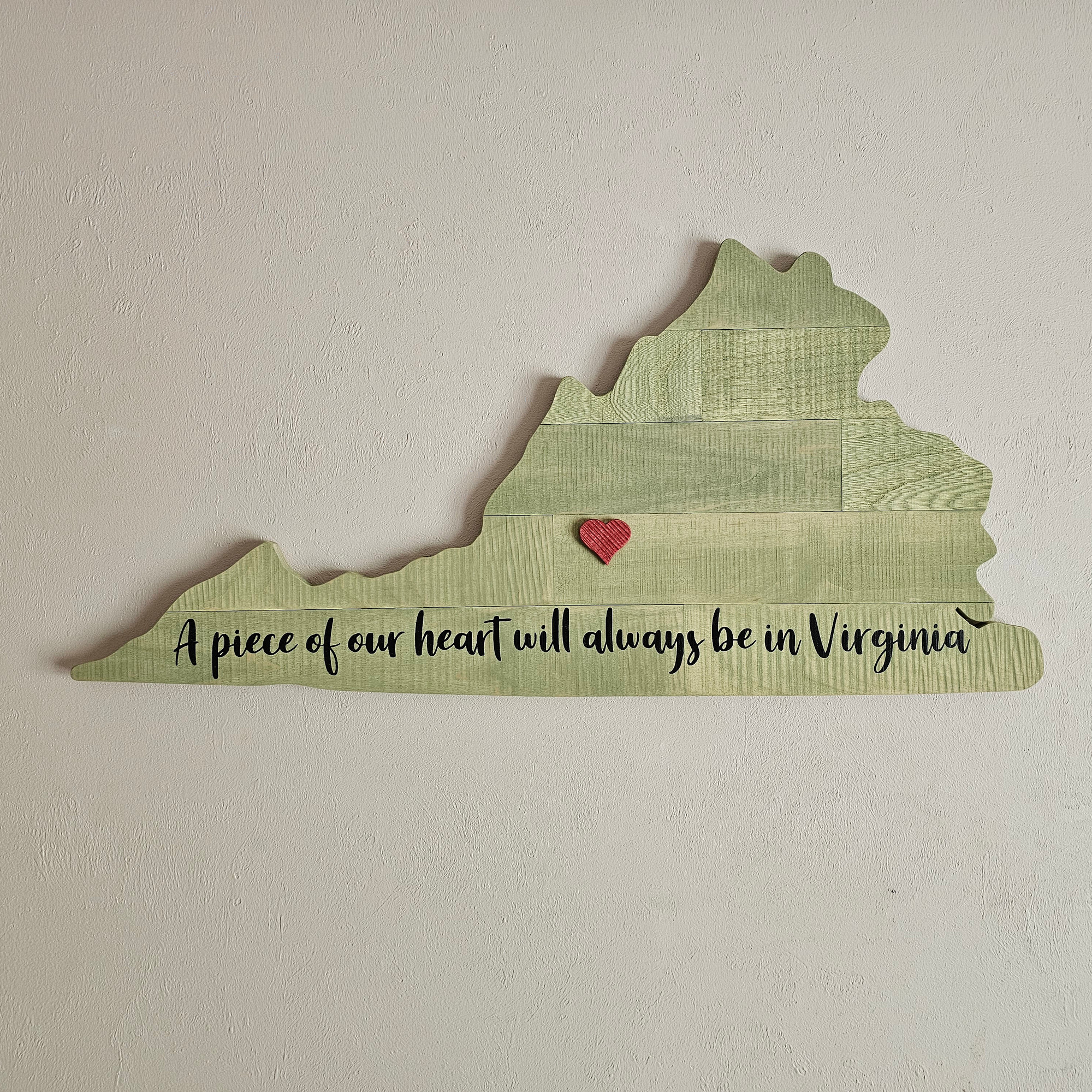 Streetwood Design Virginia State Wood Signs Cutout Wall Art Decor