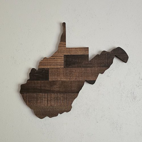 Streetwood Design West Virginia State Wood Signs Cutout Wall Art Decor