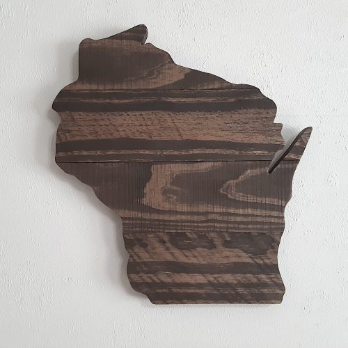 Streetwood Design Wisconsin State Wood Signs Cutout Wall Art Decor