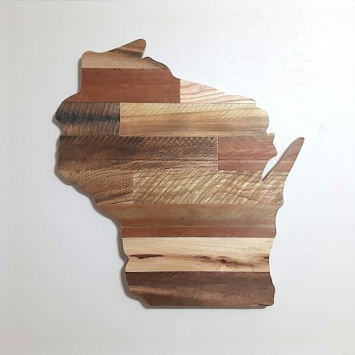 Streetwood Design Wisconsin State Wood Sign Cutout Wall Art Decor